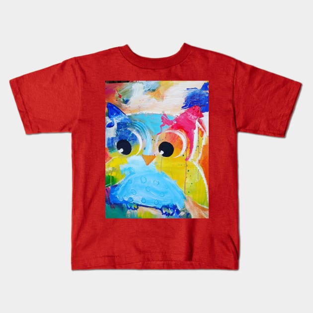 Abstract Owl Kids T-Shirt by Oregon333